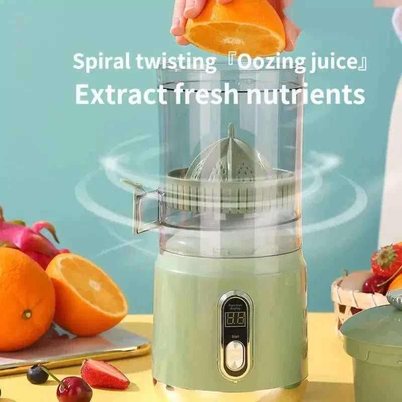 “Compact One-Touch Retro Citrus Juicer”