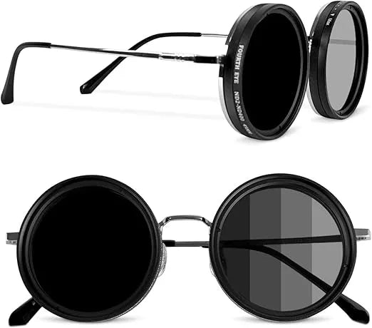“Adjustable Round Transparent Glasses”