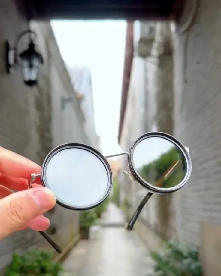 “Adjustable Round Transparent Glasses”