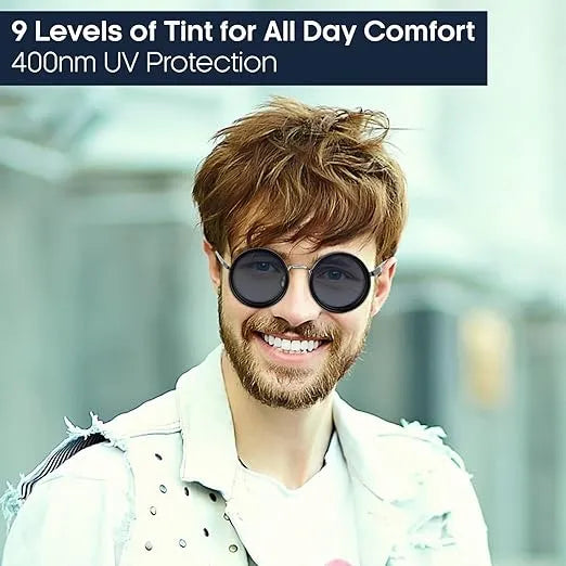 “Adjustable Round Transparent Glasses”