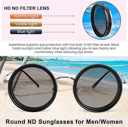 “Adjustable Round Transparent Glasses”