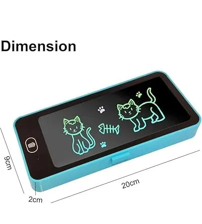 "2-in-1 Kids Pencil Case with LCD Drawing Pad"