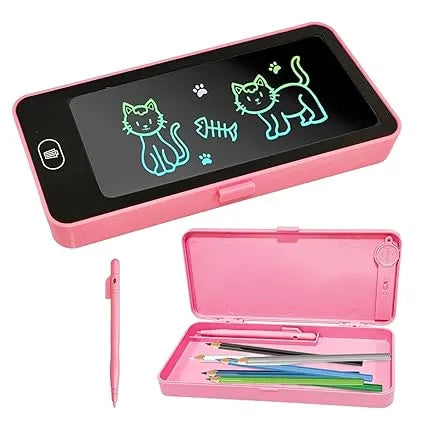 "2-in-1 Kids Pencil Case with LCD Drawing Pad"