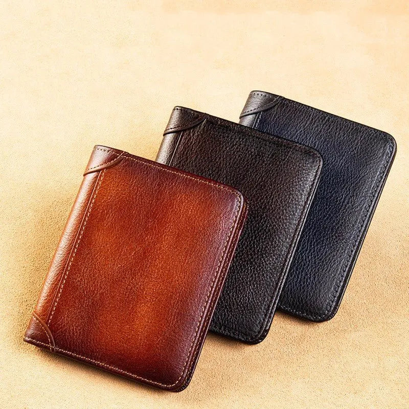 Premium Cowhide RFID Wallet for Men Plus