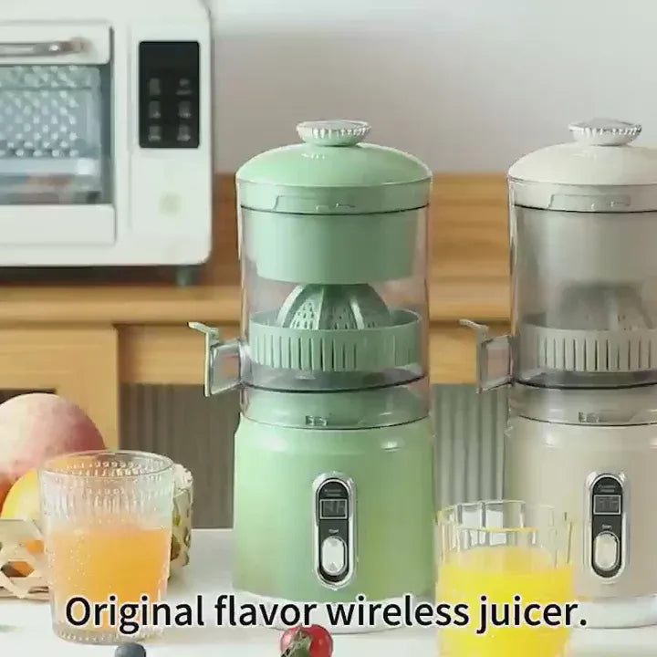 “Compact One-Touch Retro Citrus Juicer”