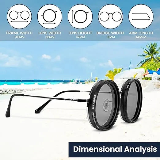 “Adjustable Round Transparent Glasses”