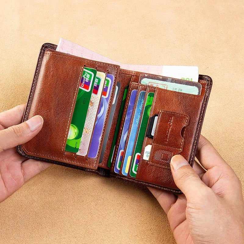 Premium Cowhide RFID Wallet for Men Plus